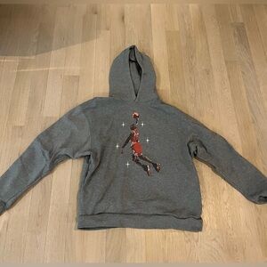 Nike Jordan Gray Hoodie with Graphic